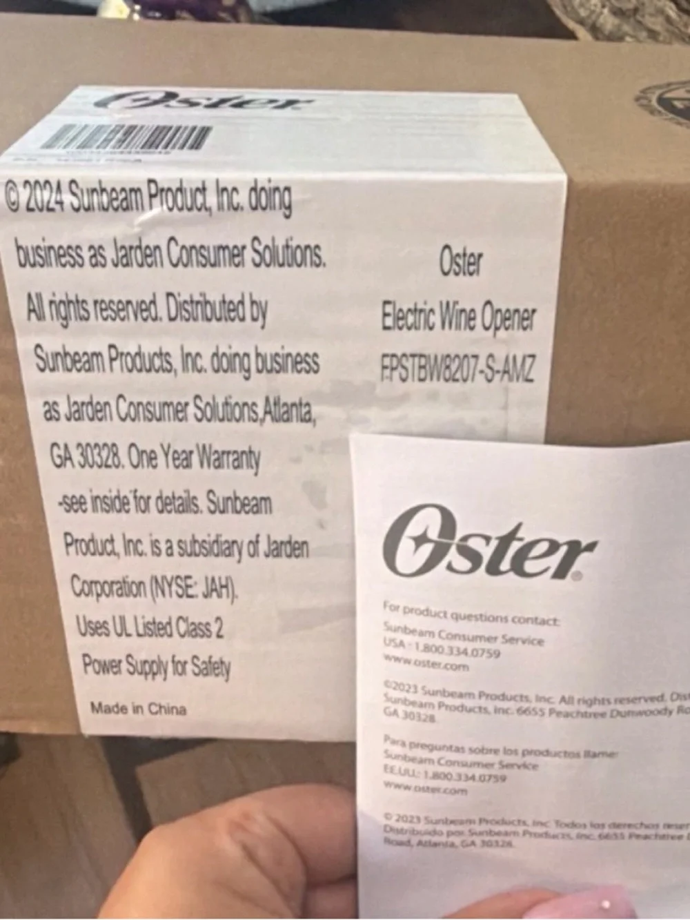 Oster Electric Wine Opener Kit Rechargeable - Silver and Black